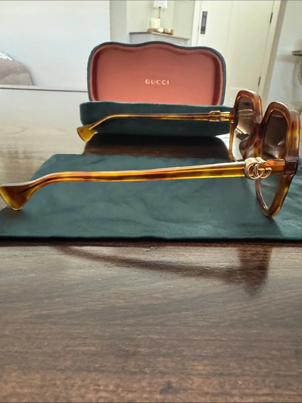 Gucci Women's 56mm Gradient Tortoiseshell Oversized Square Sunglasses
